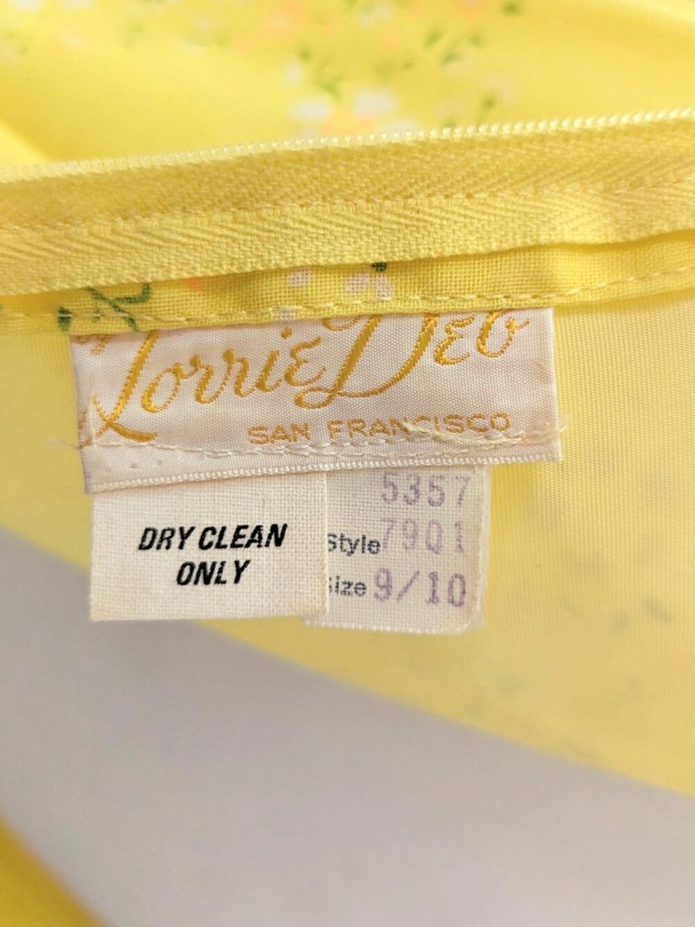 Vintage 70's Lorrie Deb Yellow Prarie Prom Maxi Ruffle Dress XS USA Union Made - Picture 4 of 17